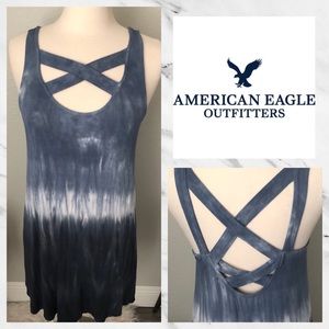 💗👗 EUC-American Eagle Tie Die Cross Front Dress